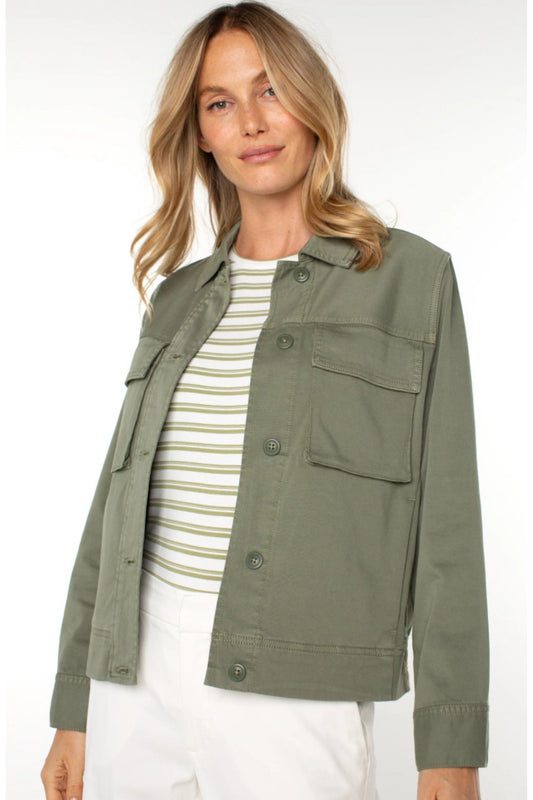 Olive Cargo Jacket