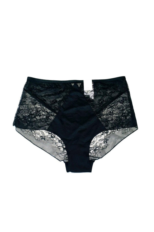 Black Lace-Silk Undies