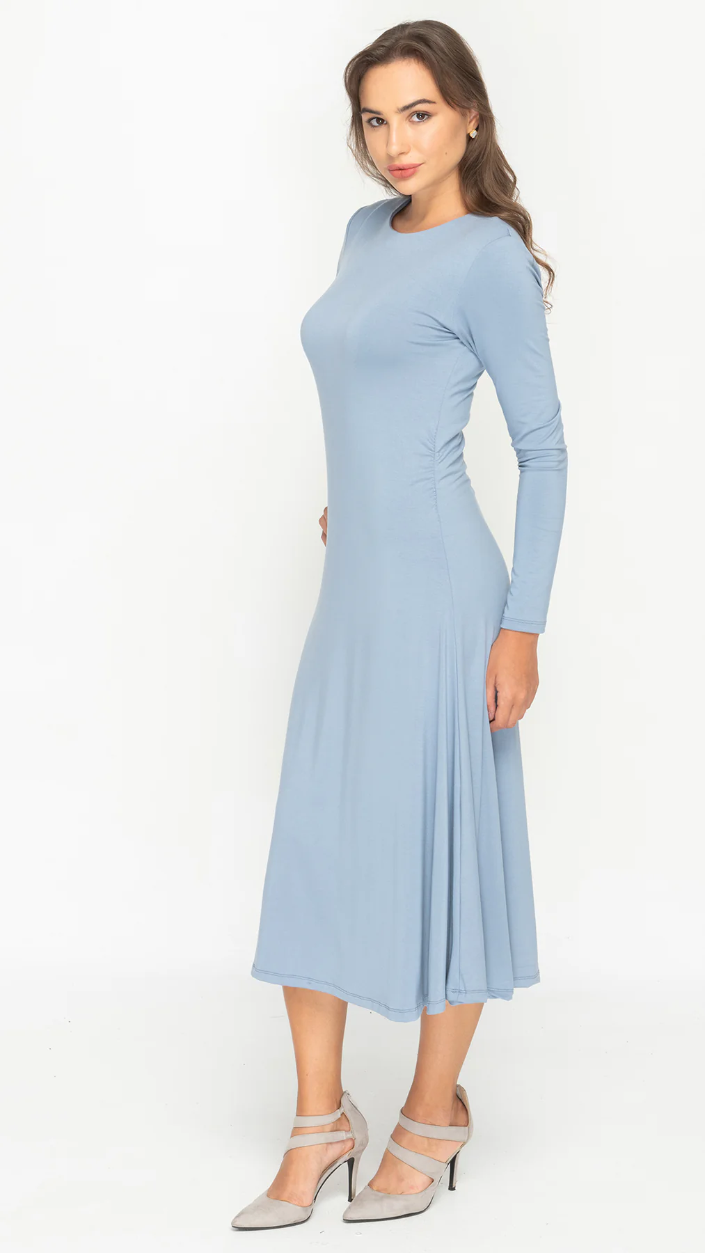 Side Ruched Dress- Bamboo Jersey