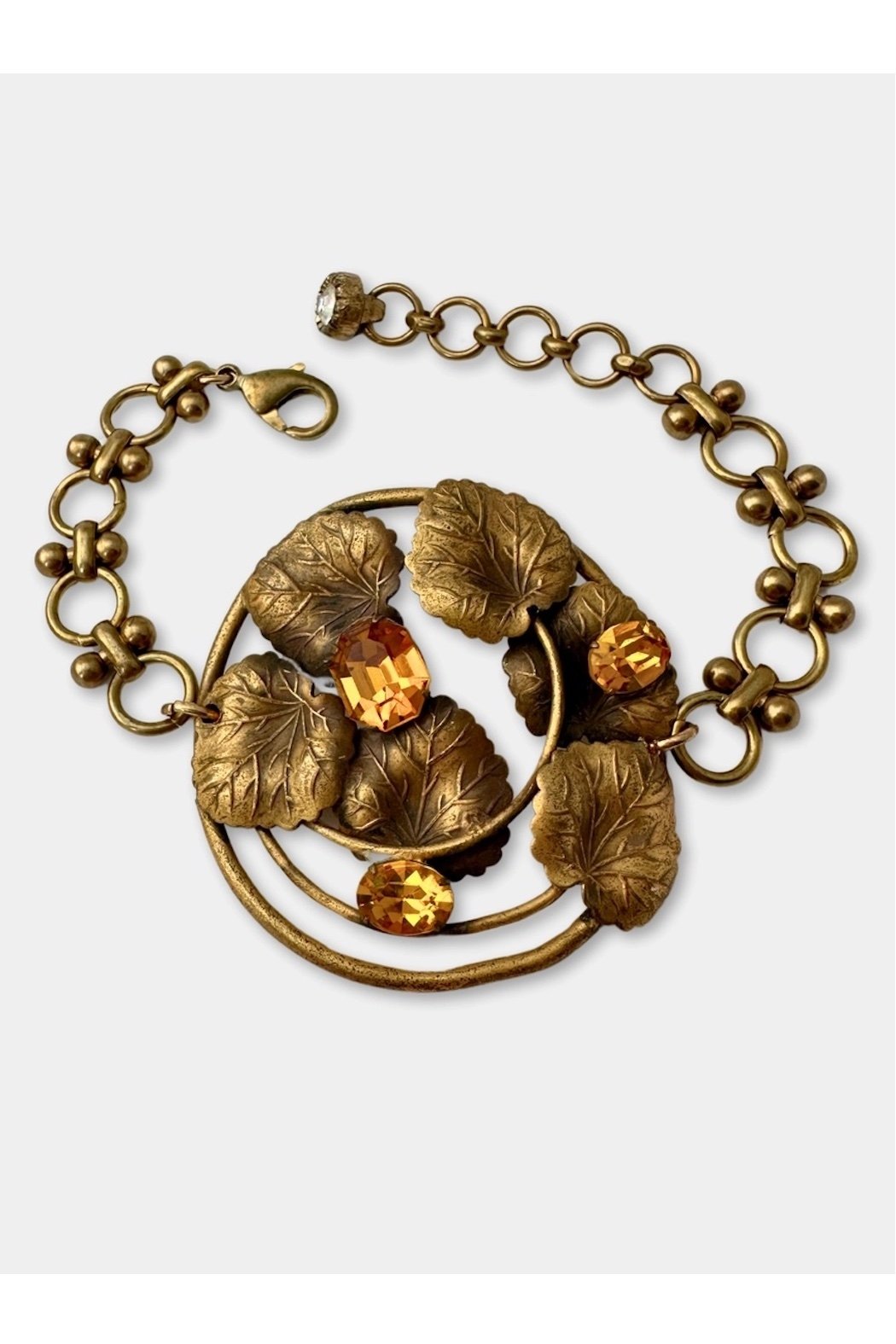 Brass Buckle Topaz Bracelet