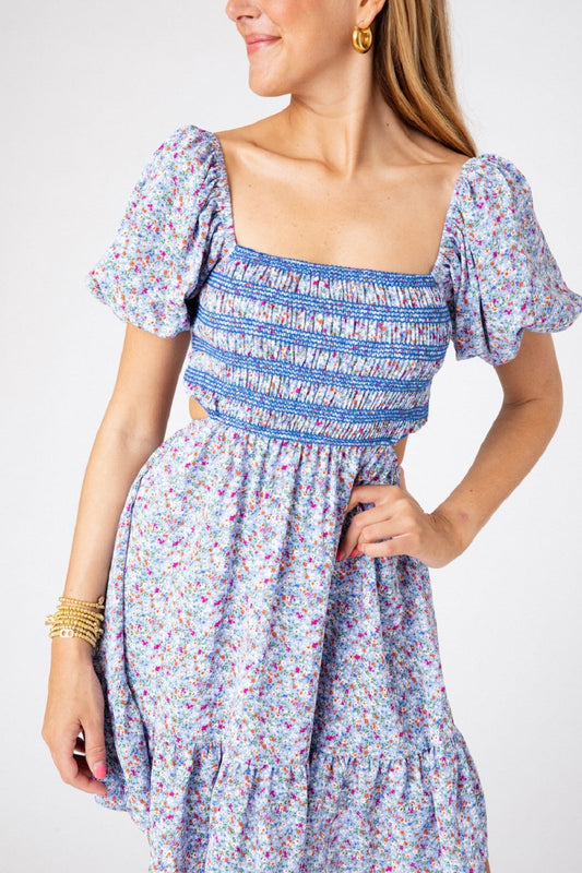 Blue Ditsy Ariel Dress