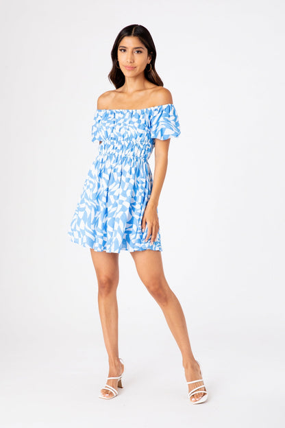 Blue Ditsy Dress