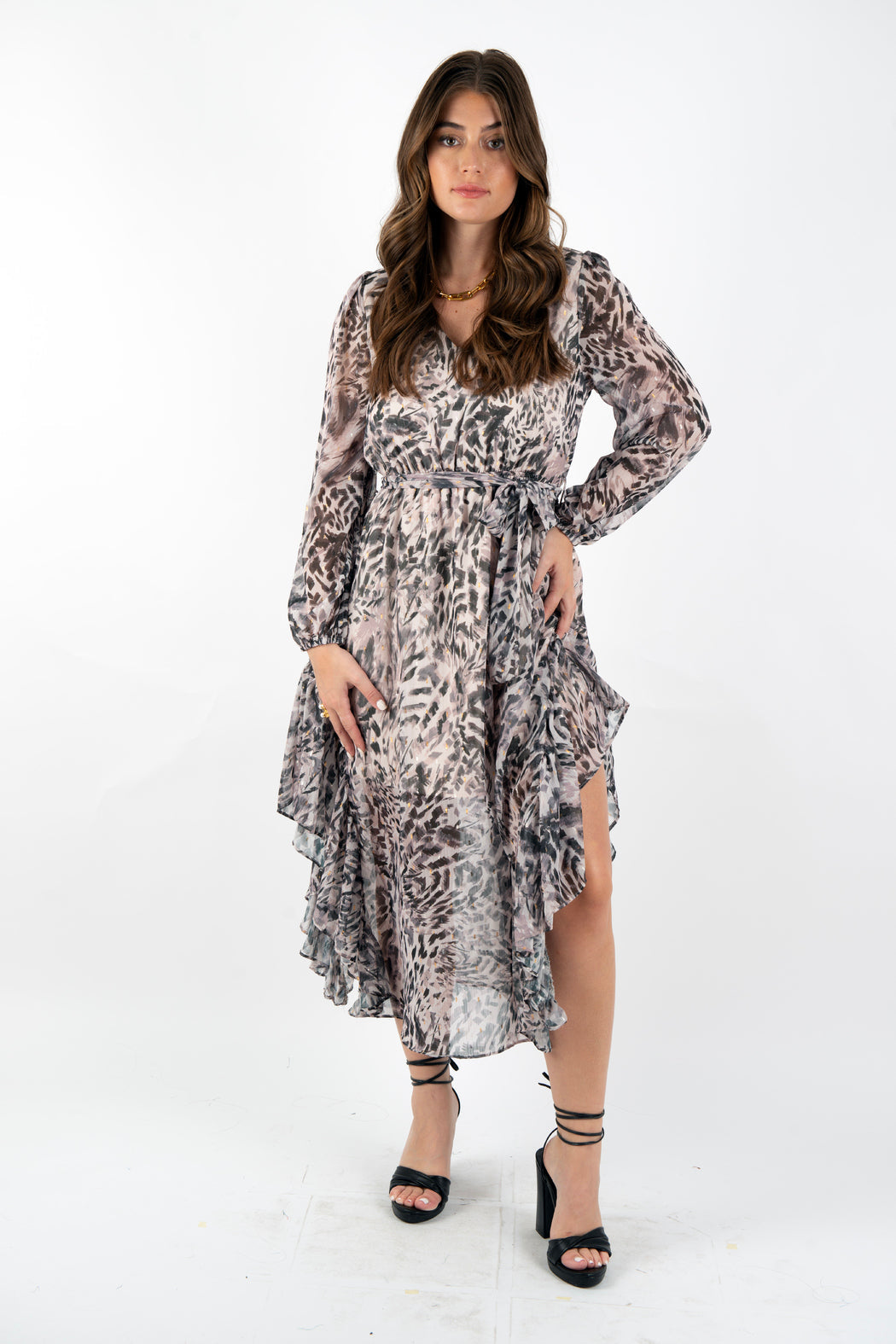 Blush Black Stroke Caterina Dress