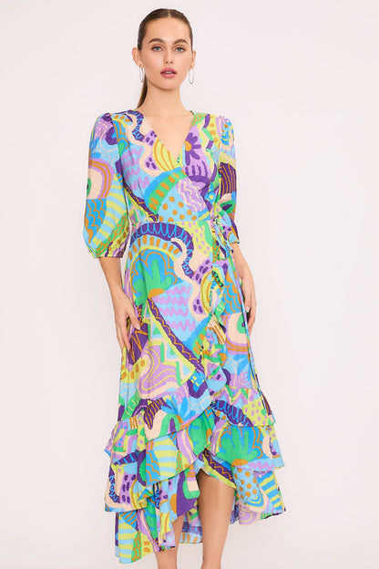 Tribal Purple Frida Dress