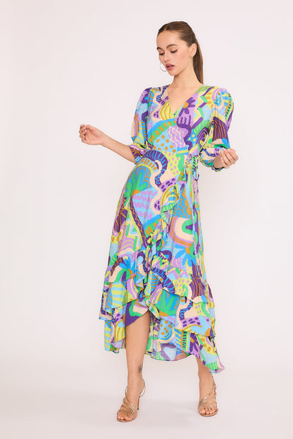 Tribal Purple Frida Dress