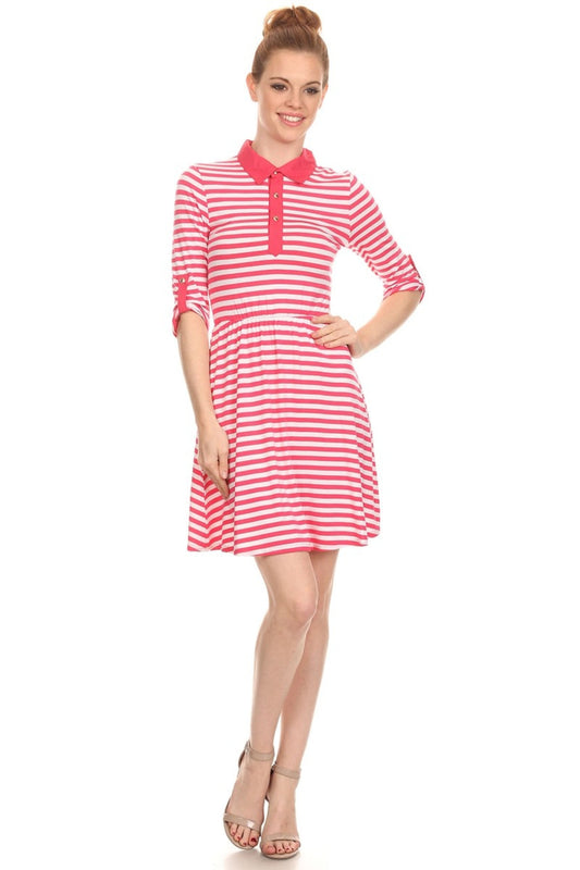 Striped Jersey Knit Dress