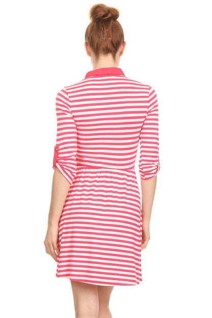 Striped Jersey Knit Dress
