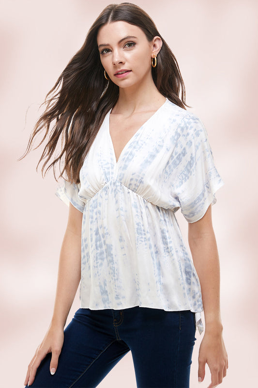 Tie Dye Dolman Sleeve Oversize Blouse Top