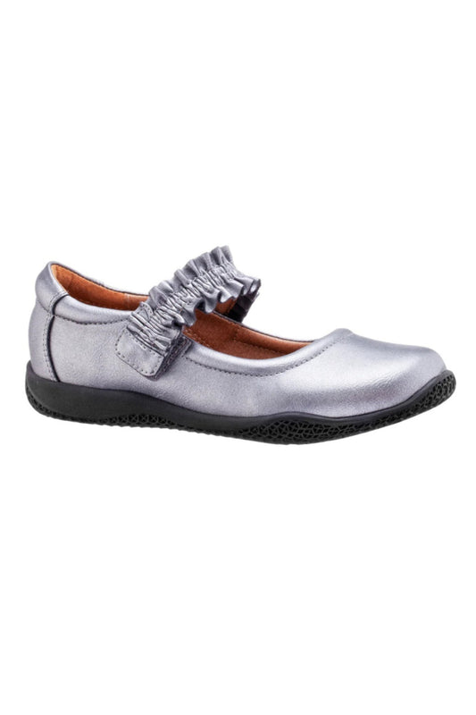 Nina Lindzee School Shoe in Pewter Tumbled