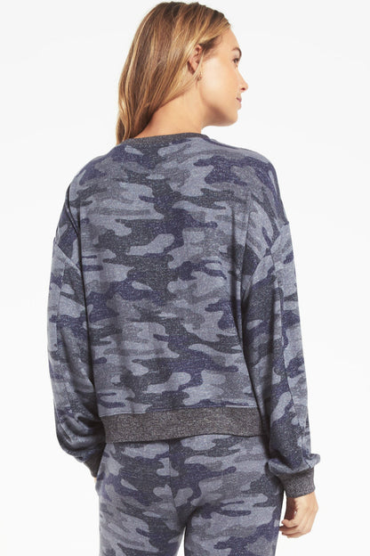 Noa Camo Marled Top