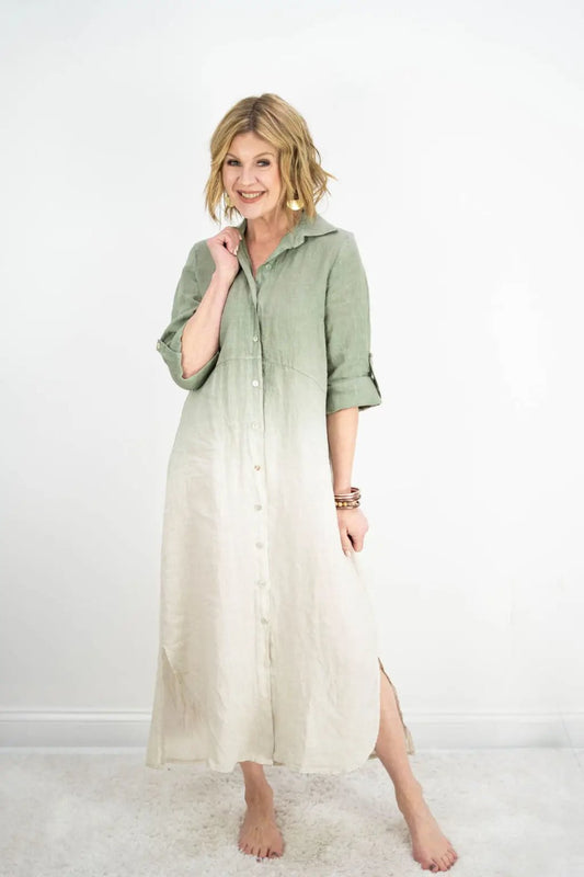 Ombre Tunic Linen Dress