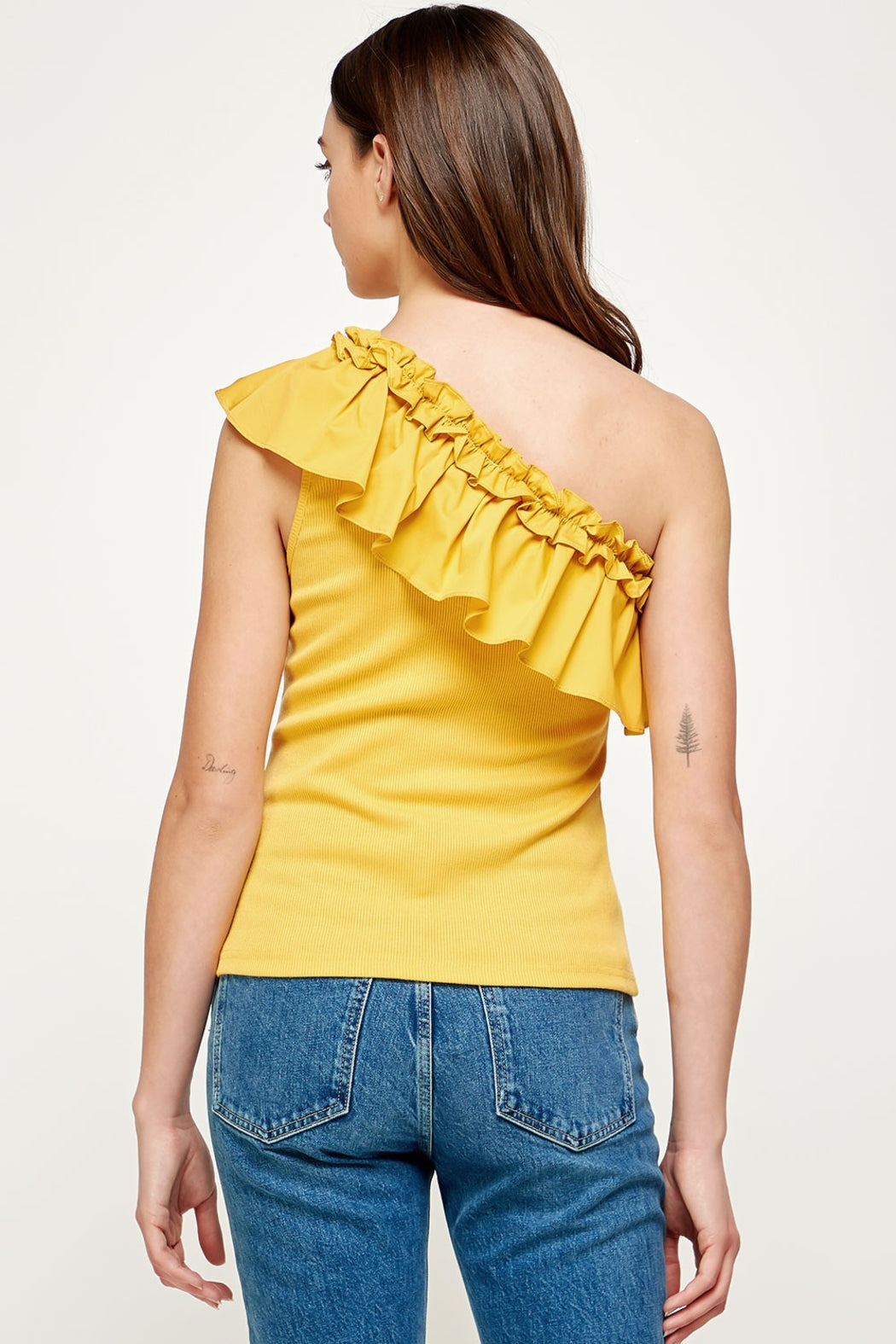 One Shoulder Ruffle Top