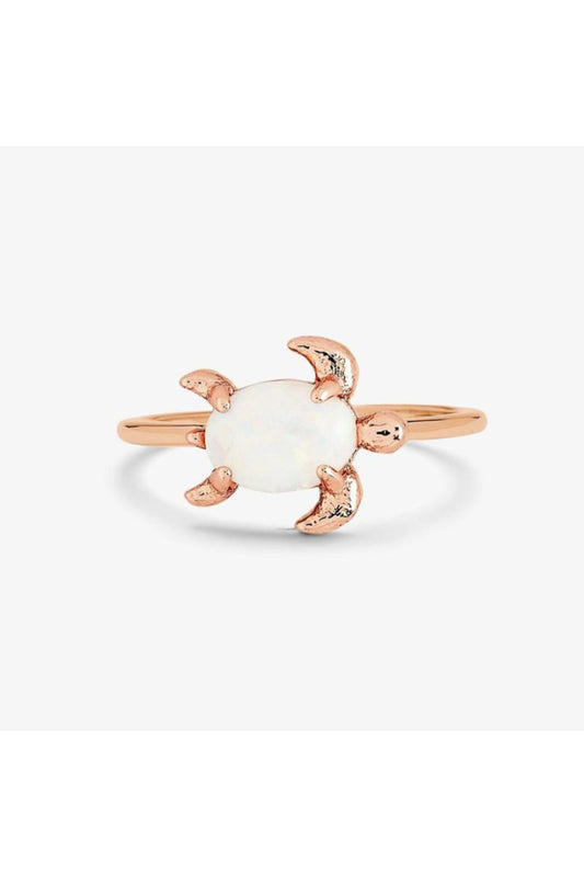 Opal Sea Turtle Ring-Rose Gold