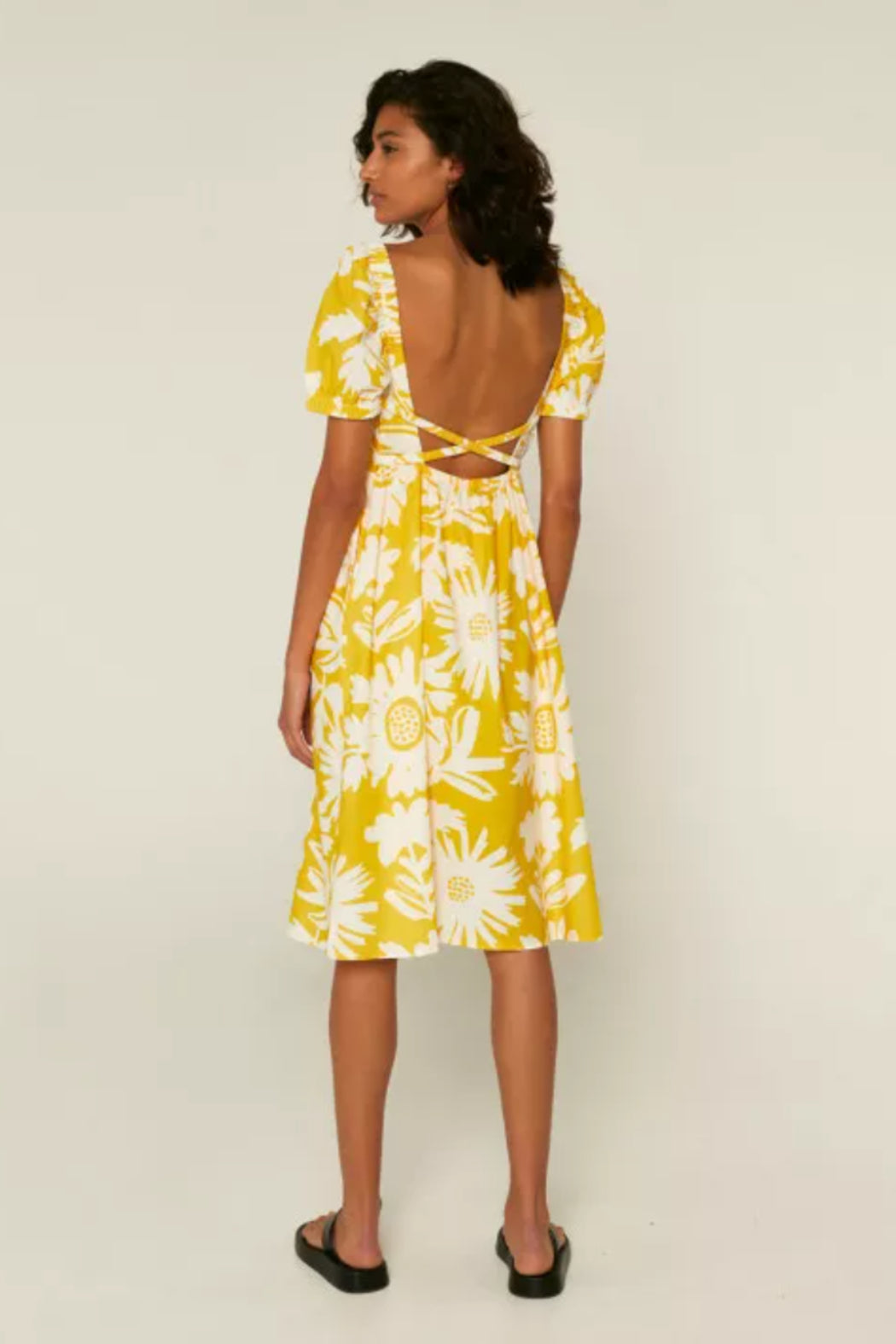 Open Back Floral Dress