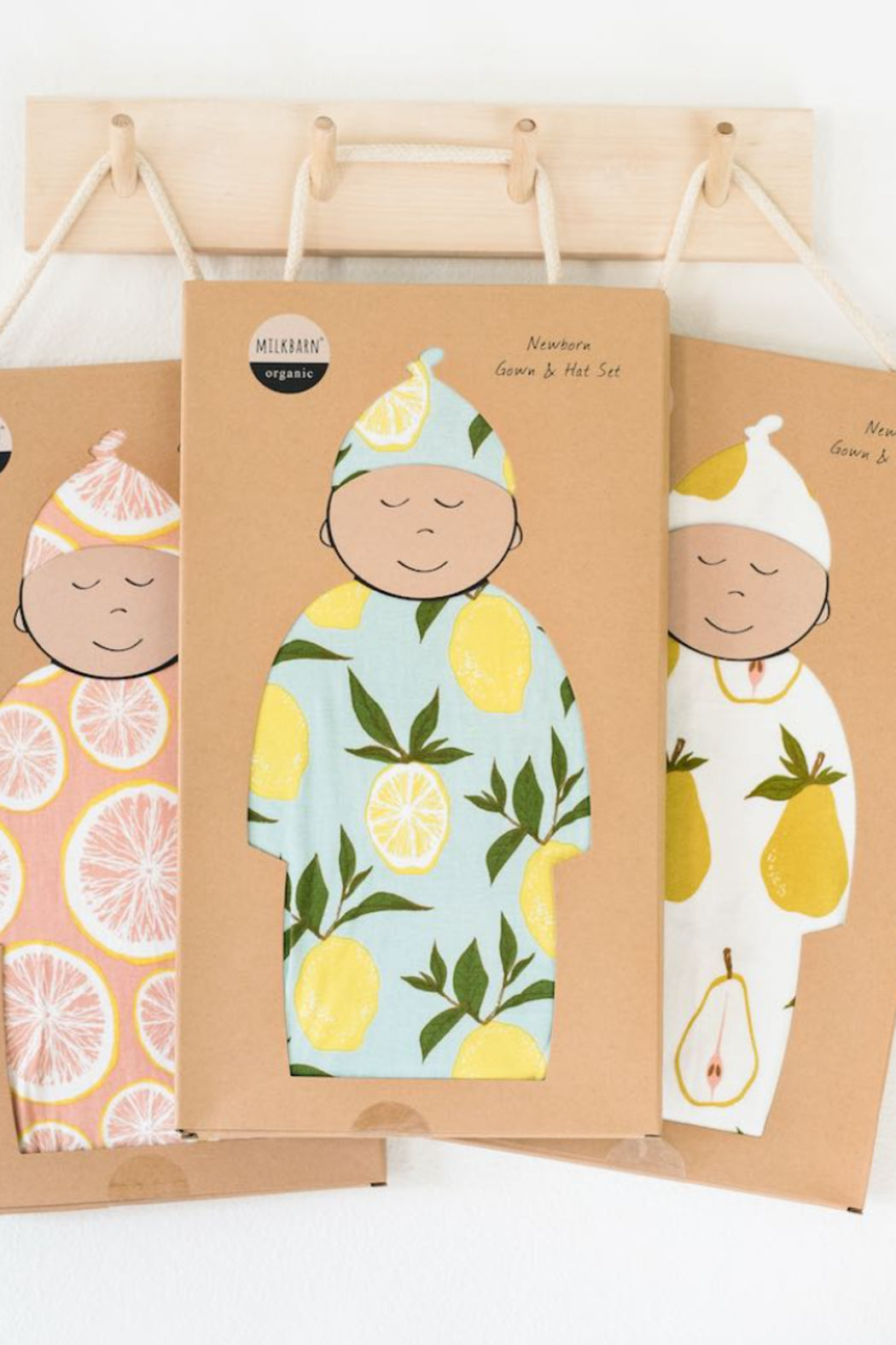 Organic Cotton NB Gown & Hat Set 0-3