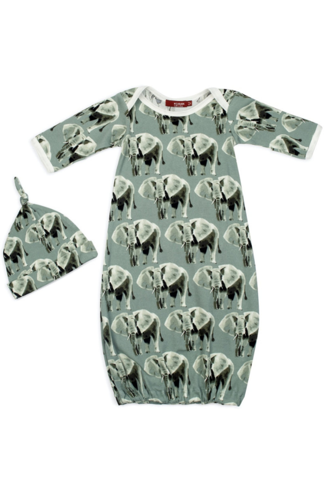 Organic Cotton NB Gown & Hat Set 0-3
