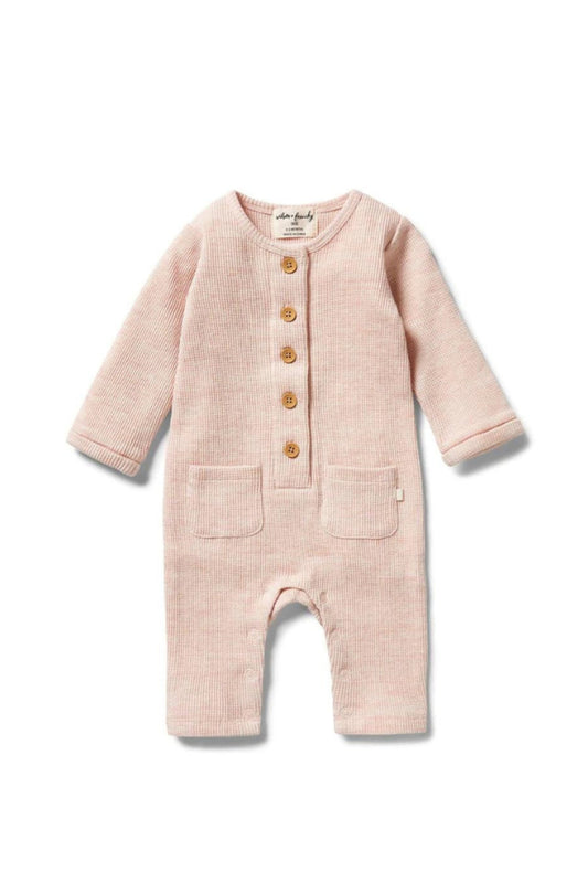 Organic Waffle Slouch Growsuit