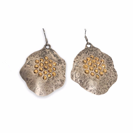 Birthstone Crystal Full Moon Earrings