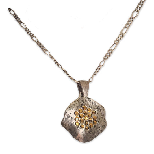 Birthstone Crystal Full Moon Necklace