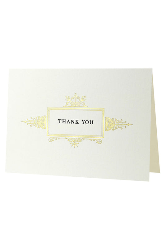 Ornate Gold Frame Thank You Letterpress Box Set