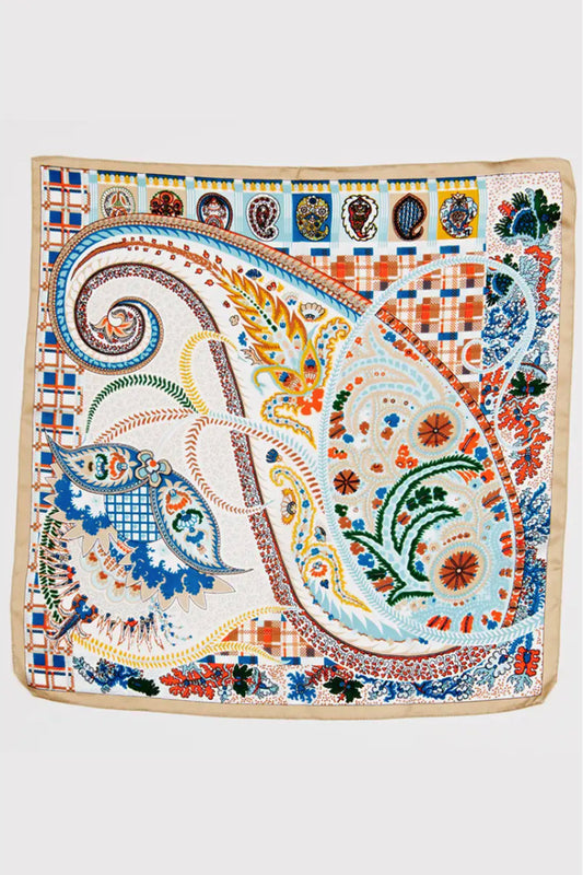 Ornate Paisley Design Square Scarf