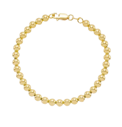 X Bracelet Ball Bead Gold