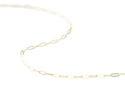 X Clip Link Necklace 16" Gold