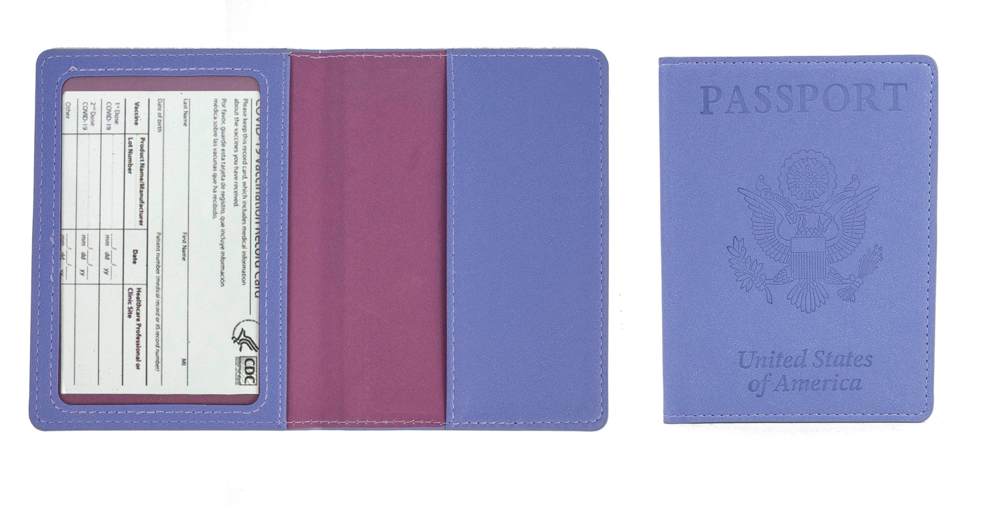 5 Pack Passport Holder with CDC Vaccination Card Protector