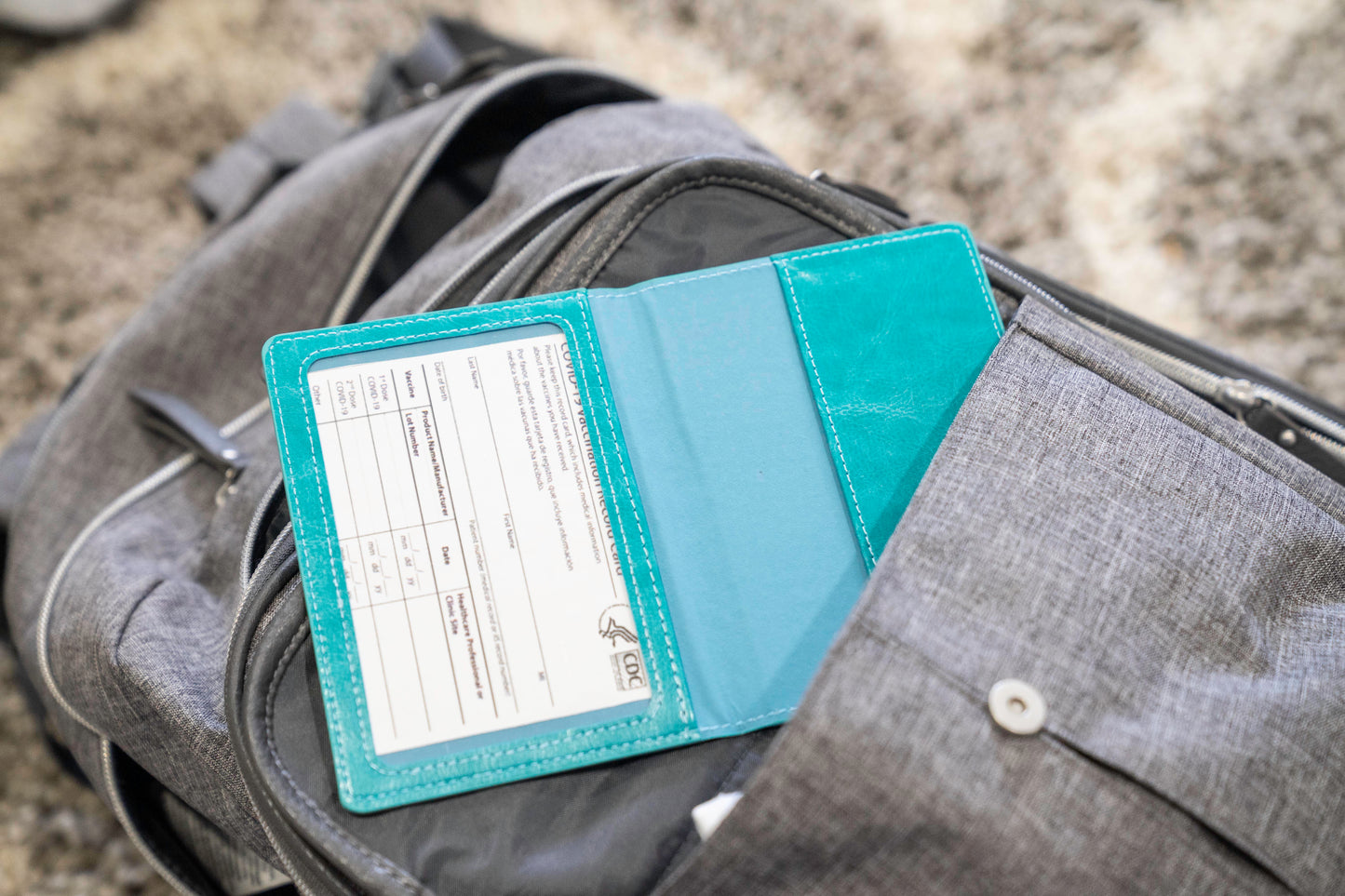 5 Pack Passport Holder with CDC Vaccination Card Protector
