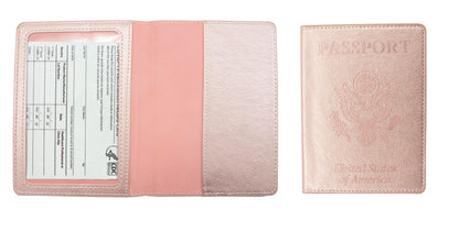 5 Pack Passport Holder with CDC Vaccination Card Protector