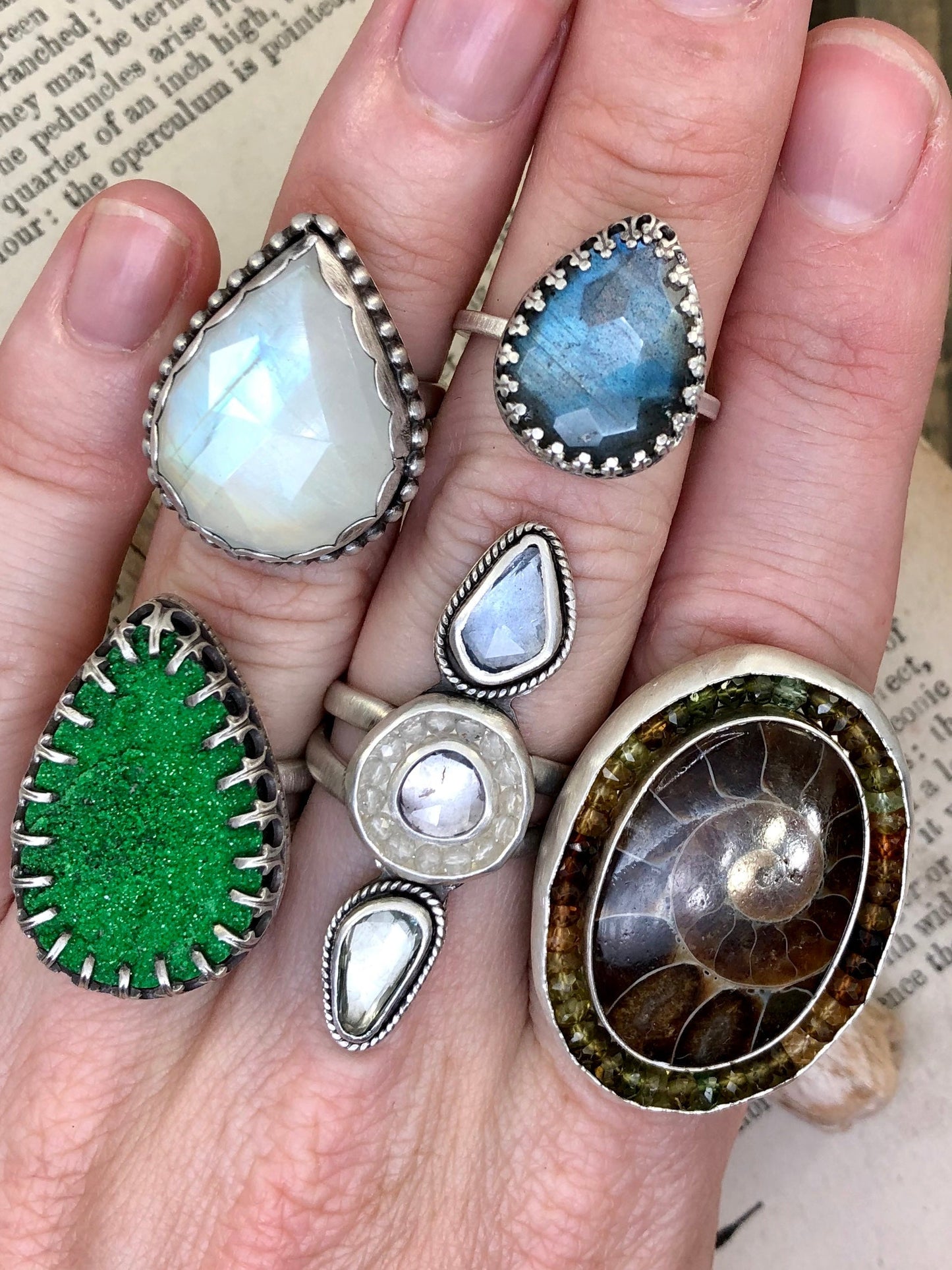 Triple Sapphire Rise Ring