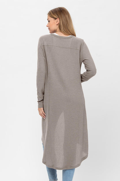 Button Down Solid Color Knit Cardigans With Pockets
