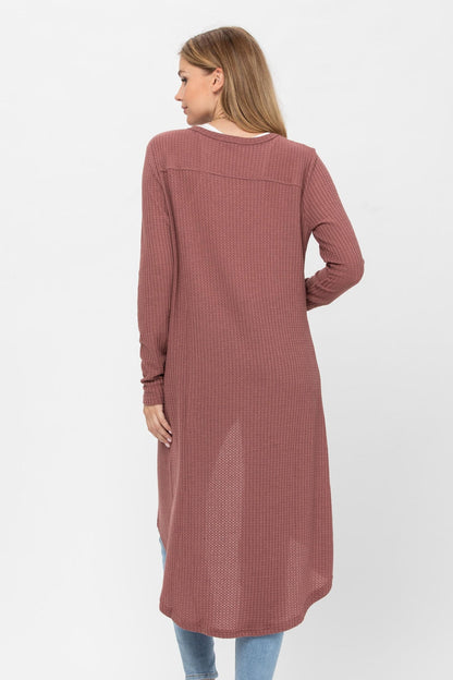 Button Down Solid Color Knit Cardigans With Pockets
