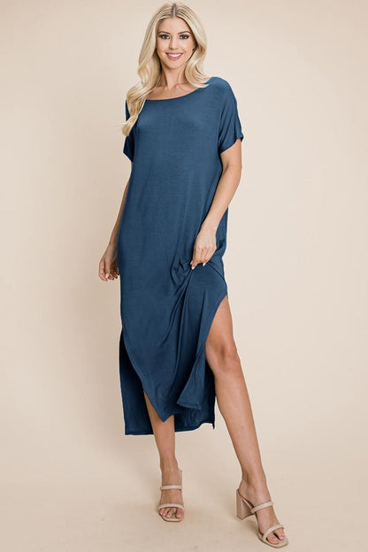 Side Split  Long Maxi Dress