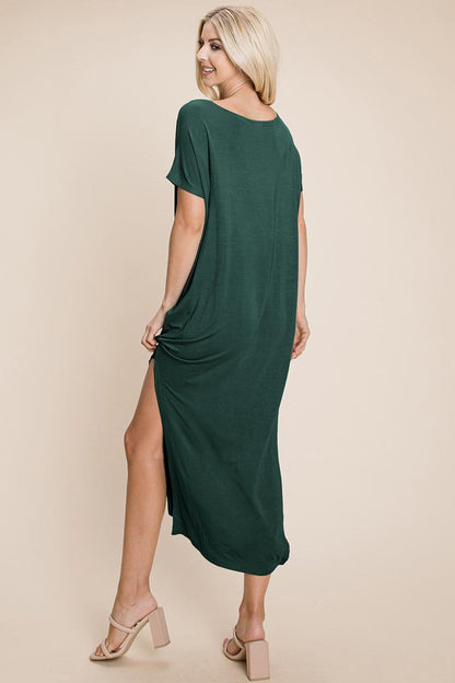 Side Split  Long Maxi Dress