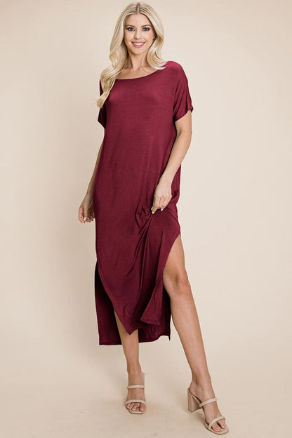 Side Split  Long Maxi Dress