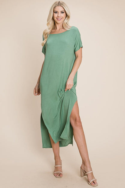 Side Split  Long Maxi Dress