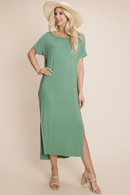 Side Split  Long Maxi Dress