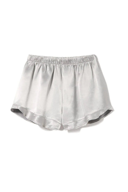 SPENCER SATIN SHORT WITH HIGH WAIST AND RUFFLE