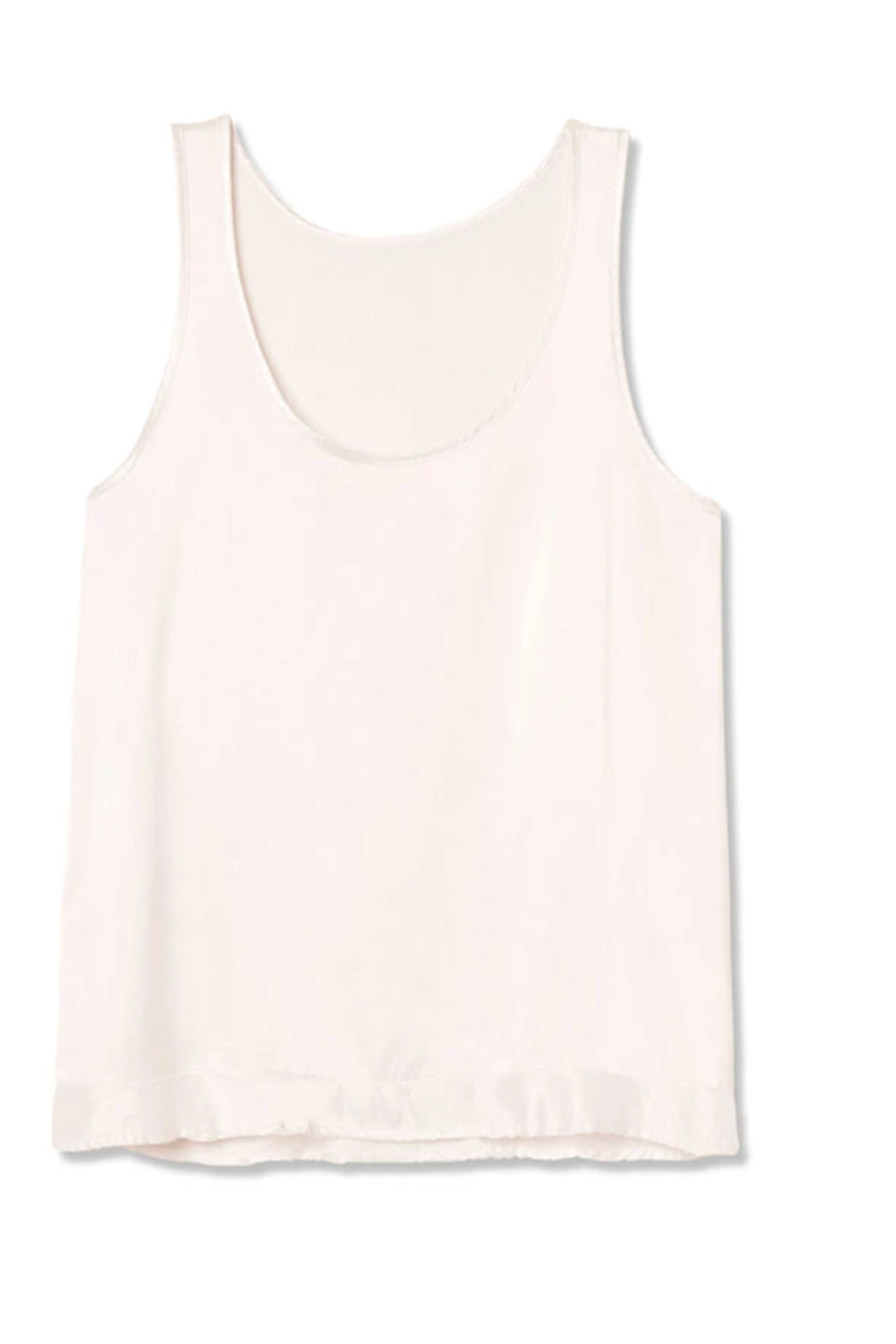 WILLOW SATIN TANK WITH RUFFLES