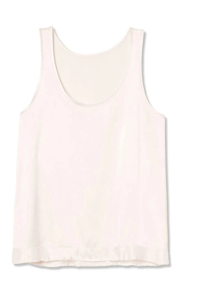 WILLOW SATIN TANK WITH RUFFLES