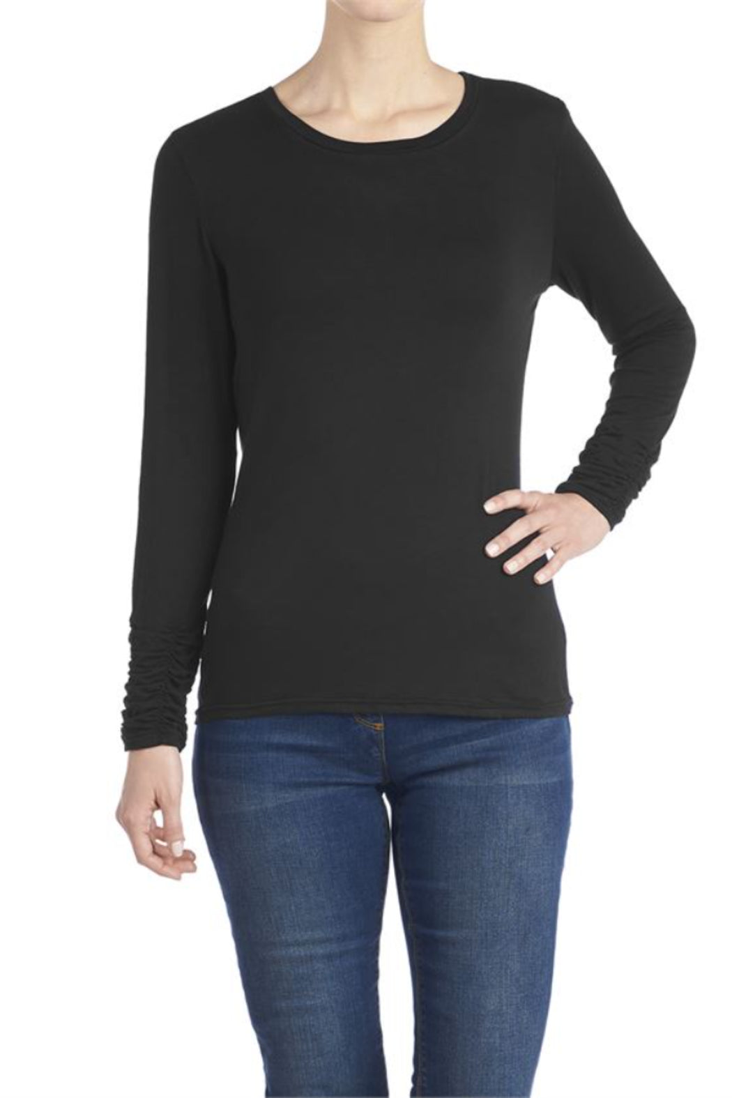 Scrunch Sleeve Tee Curvy