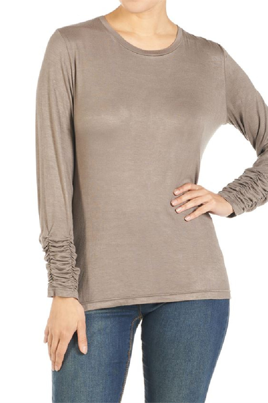Scrunch Sleeve Tee Curvy