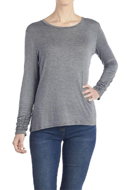 Scrunch Sleeve Tee Curvy
