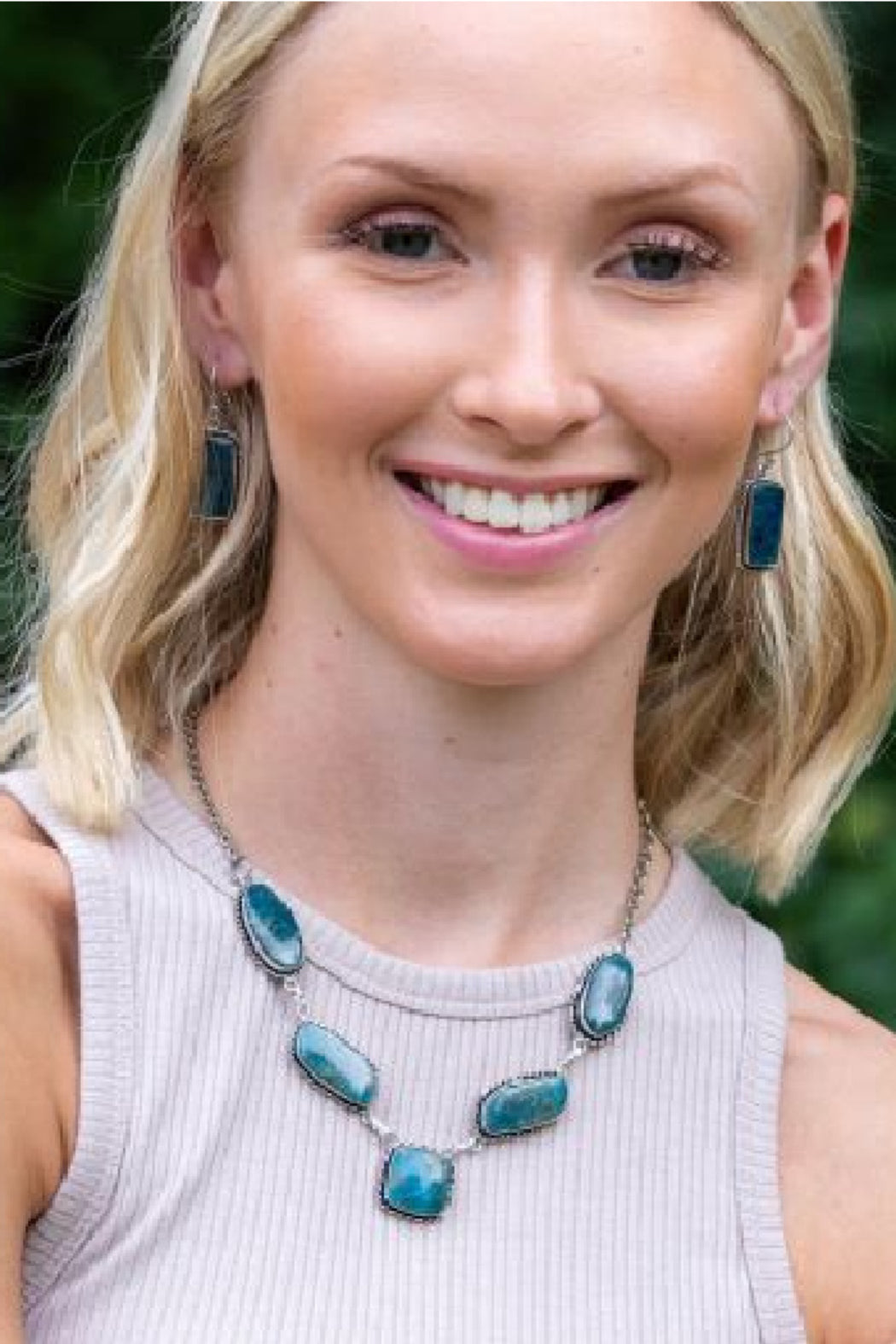 Semi-Precious Stone Bib Necklace