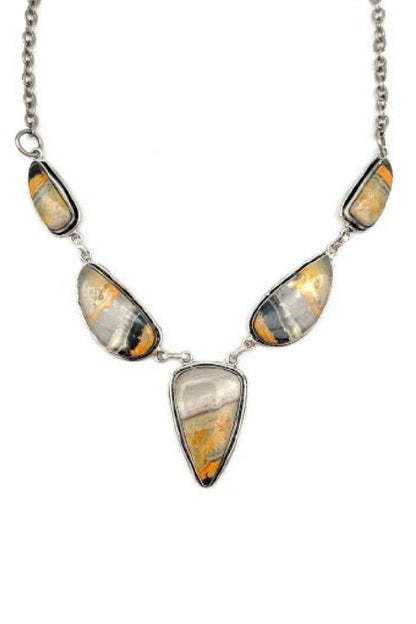 Semi-Precious Stone Bib Necklace