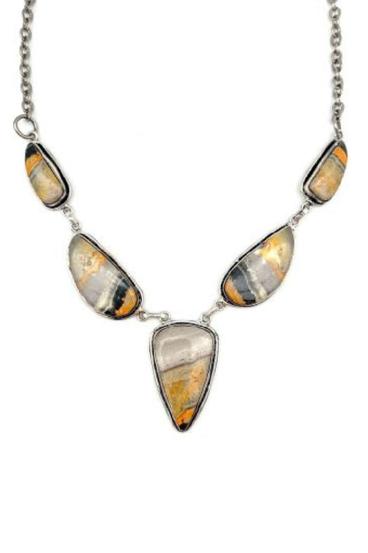 Semi-Precious Stone Bib Necklace