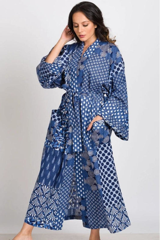 Blue Patchwork Robes
