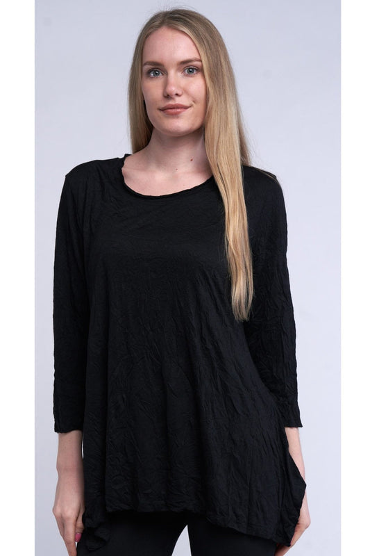 Black Crinkle Top
