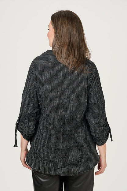 Black Crinkle Top